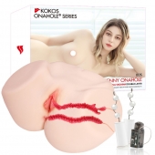 Мастурбатор-полуторс с двойным слоем материала и вибрацией Jenny Onahole Real Vagina - KOKOS - в Уфе купить с доставкой