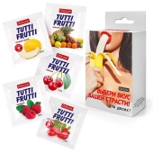 Набор из 5 саше съедобных смазок Tutti-Frutti - Биоритм - купить с доставкой в Уфе Набор из 5 саше съедобных смазок Tutti-Frutti - Биоритм - купить с доставкой в Уфе