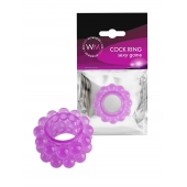 Лиловое эрекционное кольцо с 2 рядами стимулирующих шариков - Erowoman-Eroman - в Уфе купить с доставкой