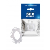 Эластичное эрекционное кольцо с шипиками и шариками - Sex Expert - в Уфе купить с доставкой