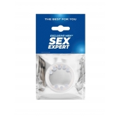 Эрекционное кольцо со стимулирующими шариками сверху и снизу - Sex Expert - в Уфе купить с доставкой