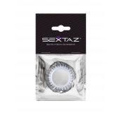 Эластичное эрекционное колечко с черными «ресничками» - Sextaz - в Уфе купить с доставкой