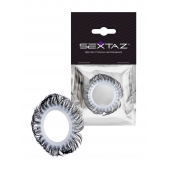 Эластичное эрекционное колечко с черными «ресничками» - Sextaz - в Уфе купить с доставкой