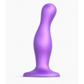 Фиолетовая насадка Strap-On-Me Dildo Plug Curvy size M - Strap-on-me - купить с доставкой в Уфе