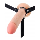 Мужской полый страпон на регулируемых ремешках - 22 см. - Sex Expert - купить с доставкой в Уфе