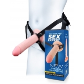 Мужской полый страпон на регулируемых ремешках - 22 см. - Sex Expert - купить с доставкой в Уфе