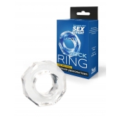 Прозрачное эрекционное кольцо в форме гайки - Sex Expert - в Уфе купить с доставкой
