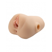 Телесный мастурбатор с вибрацией Double Pounder Vibrating Squeeze Stroker - Pipedream - в Уфе купить с доставкой