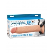 Телесный пустотелый фаллопротез 9’’ Hollow Silicone Strap-On - 24,1 см. - Pipedream - купить с доставкой в Уфе