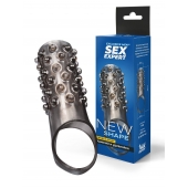 Дымчатая насадка на пенис с выпуклостями - 12 см. - Sex Expert - в Уфе купить с доставкой
