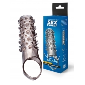 Дымчатая насадка на пенис с шипами и выпуклостями - 12 см. - Sex Expert - в Уфе купить с доставкой