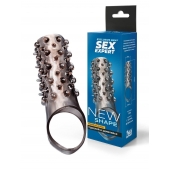 Дымчатая насадка на пенис с шипами и выпуклостями - 12,5 см. - Sex Expert - в Уфе купить с доставкой