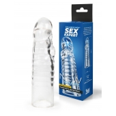 Прозрачная закрытая насадка на член - 15 см. - Sex Expert - в Уфе купить с доставкой