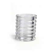 Прозрачная сквозная насадка на пенис с ребрышками - Sex Expert - в Уфе купить с доставкой