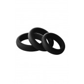 Набор из 3 черных эрекционных колец Smooth Silicone Cockring Pack - Dream Toys - в Уфе купить с доставкой