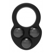 Черное эрекционное кольцо с утяжелителями - Dream Toys - в Уфе купить с доставкой