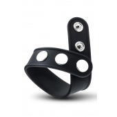 Черное эрекционное кольцо на кнопках - Blush Novelties - в Уфе купить с доставкой