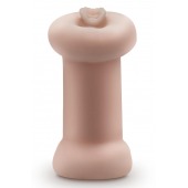 Телесный люминесцентный двусторонний мастурбатор Tasha - Blush Novelties - в Уфе купить с доставкой