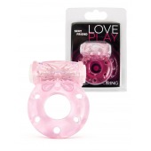 Розовое эрекционное виброкольцо с бабочкой - 1137 - в Уфе купить с доставкой