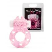 Розовое эрекционное виброкольцо в форме зайчика - 1137 - в Уфе купить с доставкой