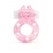 Розовое эрекционное виброкольцо в форме зайчика - 1137 - в Уфе купить с доставкой