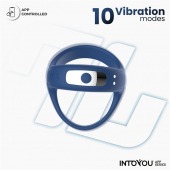 Синее интерактивное эрекционное виброкольцо Rank - Intoyou - в Уфе купить с доставкой