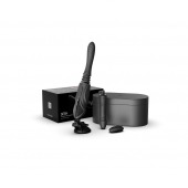 Черная секс-машина с функцией нагрева, насадками и присоской Sesh - Zalo - купить с доставкой в Уфе