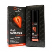 Жидкий вибратор Orgie High Voltage Strawberry - 15 мл. - ORGIE - купить с доставкой в Уфе