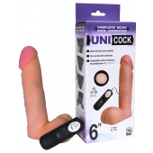 Фаллическая насадка Харнесс UNICOCK 6  с вибрацией - 18 см. - LOVETOY (А-Полимер) - купить с доставкой в Уфе