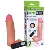 Фаллическая насадка Харнесс UNICOCK 7  с вибрацией - 19 см. - LOVETOY (А-Полимер) - купить с доставкой в Уфе