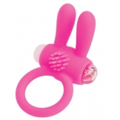 Розовое эрекционное виброкольцо A-toys с ушками - A-toys - в Уфе купить с доставкой