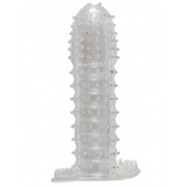 Гелевая прозрачная насадка c шипами - 12 см. - Toyfa Basic - в Уфе купить с доставкой