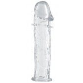 Гладкая прозрачная насадка с усиками под головкой - 12,5 см. - Toyfa Basic - в Уфе купить с доставкой