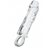 Прозрачная насадка с петлёй для фиксации - 14 см. - ToyFa - в Уфе купить с доставкой