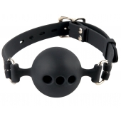 Силиконовый кляп-шар с отверстиями для дыхания Silicone Breathable Ball Gag Small - Pipedream - купить с доставкой в Уфе