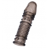 Дымчатая закрытая насадка ToyFa XLover с чешуйками и пупырышками - 13,5 см. - ToyFa - в Уфе купить с доставкой