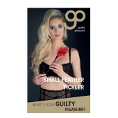 Пластиковая метелочка с красными пёрышками Small Feather Tickler - 32 см. - Blush Novelties - купить с доставкой в Уфе