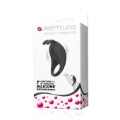 Чёрное эрекционное кольцо с вибрацией Rabbit Vibrator - Baile - в Уфе купить с доставкой