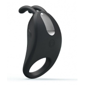 Чёрное эрекционное кольцо с вибрацией Rabbit Vibrator - Baile - в Уфе купить с доставкой