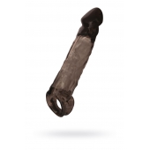 Чёрная насадка на пенис Tс подхватом - 19,5 см. - ToyFa - в Уфе купить с доставкой