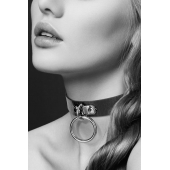 Узенький ошейник из полиуретана с кольцом - Bijoux Pour Toi - купить с доставкой в Уфе