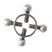 Серебристые зажимы для сосков на винтах - ToyFa - купить с доставкой в Уфе