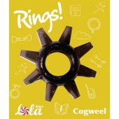 Чёрное эрекционное кольцо Rings Cogweel - Lola Games - в Уфе купить с доставкой