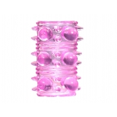 Розовая насадка на пенис Rings Armour - Lola Games - в Уфе купить с доставкой