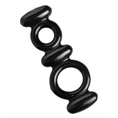 Двойное эрекционное кольцо Dual Stretch To Fit Cock and Ball Ring - XR Brands - в Уфе купить с доставкой