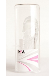 Прозрачная гелевая насадка с клиторальным отростком - 13 см. - Toyfa Basic - в Уфе купить с доставкой