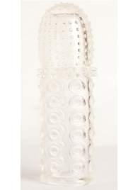 Прозрачная закрытая гелевая насадка - 13,5 см. - Toyfa Basic - в Уфе купить с доставкой