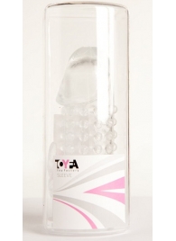 Гелевая прозрачная насадка с 2 отростками - 13 см. - Toyfa Basic - в Уфе купить с доставкой