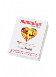 Жёлтые презервативы Masculan Ultra Tutti-Frutti с фруктовым ароматом - 3 шт. - Masculan - купить с доставкой в Уфе