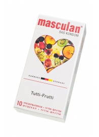 Жёлтые презервативы Masculan Ultra Tutti-Frutti с фруктовым ароматом - 10 шт. - Masculan - купить с доставкой в Уфе